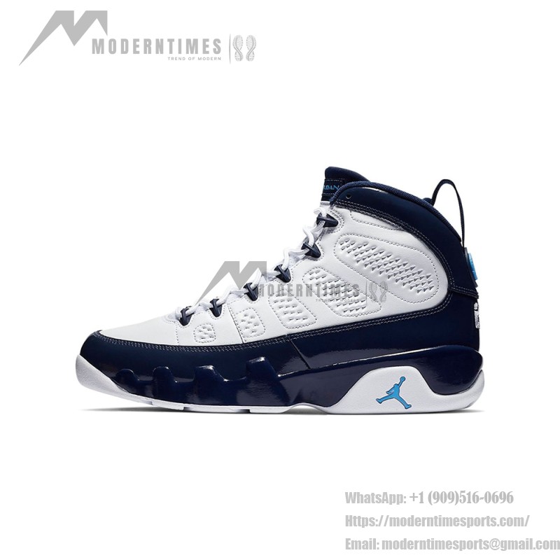 Air Jordan 9 Retro "Pearl Blue" White and Pearl Blue Basketball Sneakers