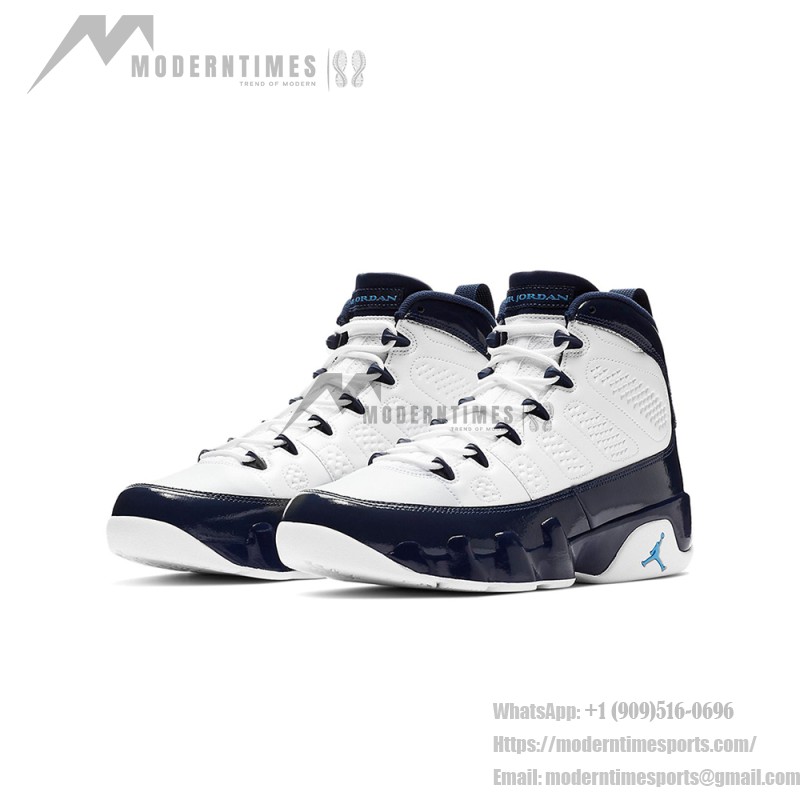 Air Jordan 9 Retro "Pearl Blue" White and Pearl Blue Basketball Sneakers