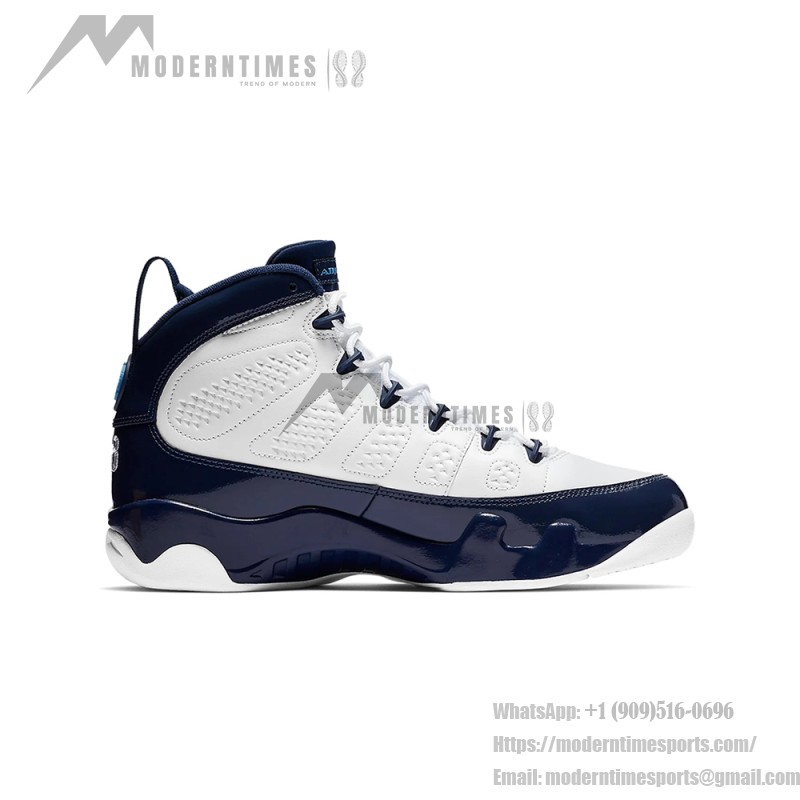 Air Jordan 9 Retro "Pearl Blue" White and Pearl Blue Basketball Sneakers