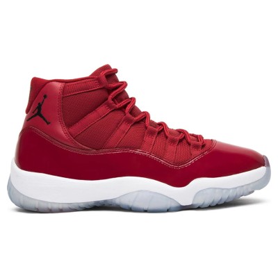 Air Jordan 11 Retro Win Like 96 378037-623 – Bold Red Sneakers with Iconic Patent Leather & Icy Outsole