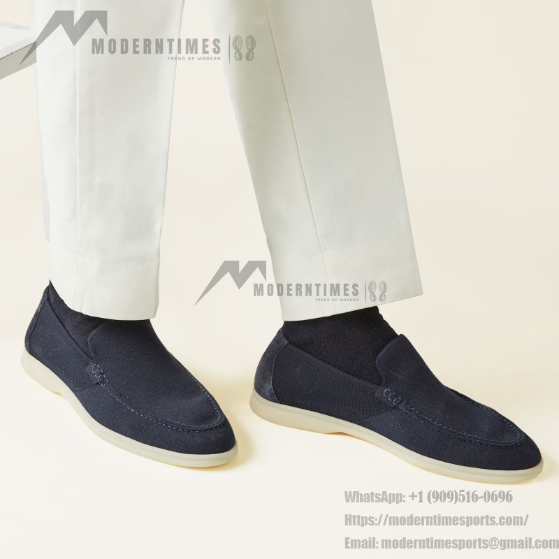 Loro Piana Summer Knitted Walk FAM1581-W000 in Navy Blue for Men