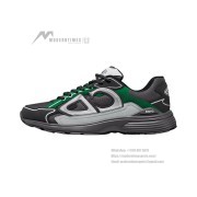 DIOR B30 Deep Gray Green Jun Sneakers 3SN279ZRB H695 – Luxury Designer Mesh & Calfskin Shoes for Men and Women