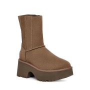 UGG Damen Classic Twin Seam New Heights Platform Stiefel Chestnut 1158313 - Modische Wildleder-Winterstiefel mit Plateau-Sohle