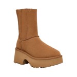 UGG Damen Classic Twin Seam New Heights Plateau Stiefel in Kastanienbraun