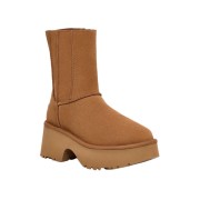 UGG レディース クラシック ツイン シーム ニューハイツ プラットフォーム ブーツ チェスナット 1158313 - 冬にぴったりのトレンディなスエードブーツ