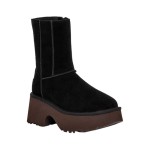 UGG 1158313 W Classic Twin Seam New Heights Black Suede Platform Boot