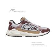 DIOR B30 White Brown Beige Sneakers 3SN279ZMD H867 – Luxury Mesh & Calfskin Designer Shoes for Men and Women