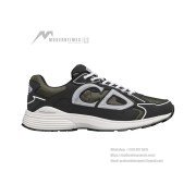 DIOR B30 Deep Green Black Sneakers 3SN279ZRD H664 – Luxury Designer Mesh & Calfskin Shoes for Men and Women