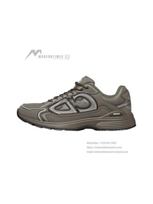 DIOR B30 Low-Top Olive Sneakers 3SN279ZRD H680 – Luxury Unisex Designer Shoes in Mesh and Calfskin