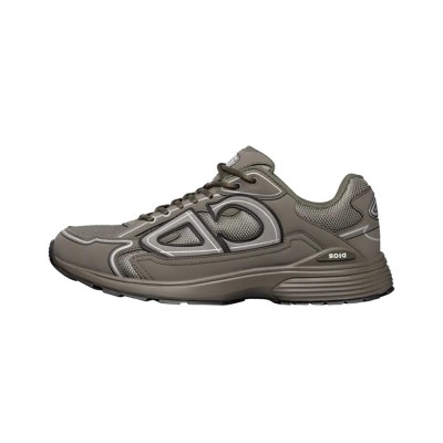 DIOR B30 Low-Top Olive Sneakers 3SN279ZRD H680 – Luxury Unisex Designer Shoes in Mesh and Calfskin