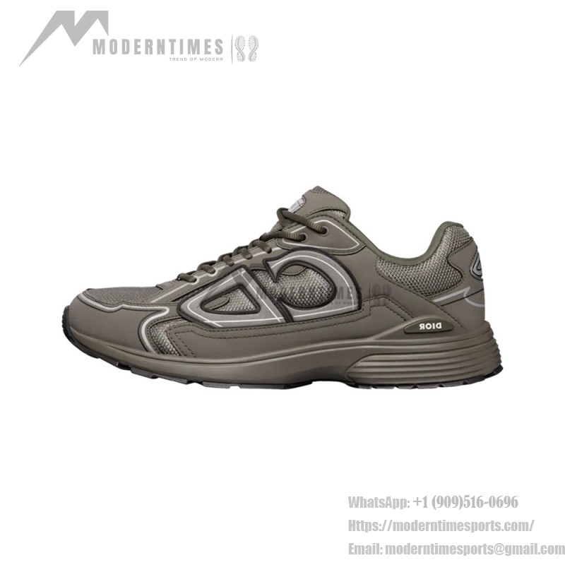 DIOR B30 Olive Green Designer Sneakers for Men and Women DIOR B30 Low-Top Olive Sneakers 3SN279ZRD H680 Luxury Mesh Calfskin Shoes