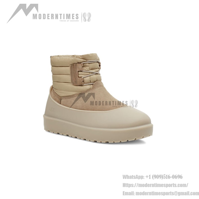 UGG Classic Mini Schnürstiefel Wetterfest Beige 1120849 - Wasserdichte Schaffellstiefel für Allwetter-Komfort