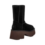 UGG 1158313 W Classic Twin Seam New Heights Black Suede Platform Boot