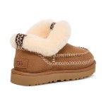 UGG Damen Mokassin Stiefel 1158224 in Kastanienbraun mit Umgeschlagenem Schaffellkragen