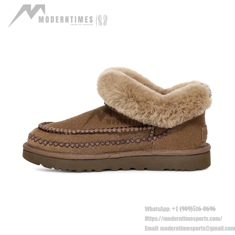 UGG Women's Classic Moccasin Boot 1158224 in Chestnut with Sheepskin Lining