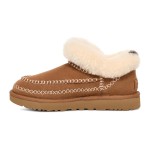 UGG レディース モカシンブーツ 1158224 チェスナットシープスキン折り返しカラー付き