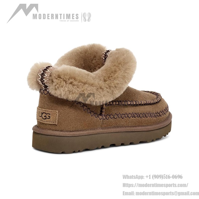 UGG レディース クラシックモカシンブーツ 1158224 チェスナットシープスキン裏地付き