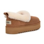 UGG Women's Platform Moccasin 1166733 in Chestnut with Fold-Over Sheepskin Collar