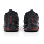 Nike Air Max 97 "Satan Shoes" - Black Sneakers with Red Accents and Luke 10:18 Reference