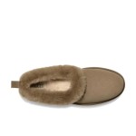 UGG レディース プラットフォームモカシン 1166733 ベージュシープスキン折り返しカラー付き