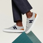 HERMES grey leather low-top sneakers unisex luxury designer shoes