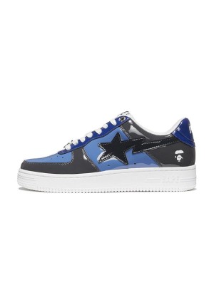 BAPE STA Black & Blue Combo Sneakers 1H20-191-046-BLUE | Bold Streetwear Statement