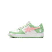 BAPE STA グリーン＆ピンクカラーブロックスニーカー 1H70-291-005-GREEN｜春夏にぴったりのストリートウェア