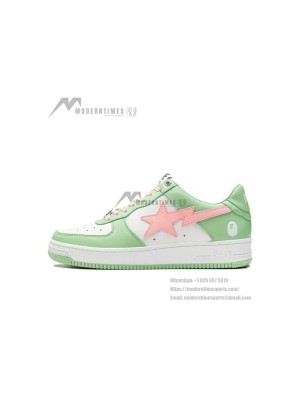 BAPE STA Green & Pink Colorblock Sneakers 1H70-291-005-GREEN | Fresh Spring Streetwear
