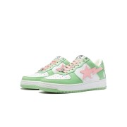 BAPE STA 그린 앤 핑크 컬러블록 스니커즈 1H70-291-005-GREEN | 상쾌한 봄 스트릿웨어