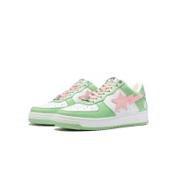 BAPE STA グリーン＆ピンクカラーブロックスニーカー 1H70-291-005-GREEN｜春夏にぴったりのストリートウェア