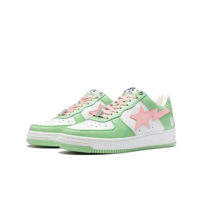 BAPE STA Green & Pink Colorblock Sneakers 1H70-291-005-GREEN | Fresh Spring Streetwear