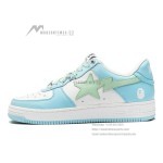 BAPE STA Pastel Blue and Mint Green Sneakers with Star Logo