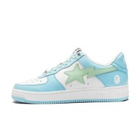 BAPE STA Pastell-Blau und Mintgrün Sneaker 1H70-191-005-BG | Frischer Frühling-Sommer-Stil