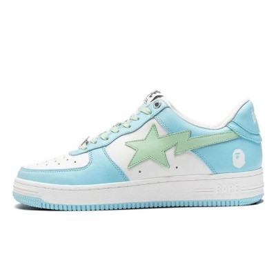 BAPE STA Pastel Blue & Mint Green Sneakers 1H70-191-005-BG | Fresh Spring-Summer Style