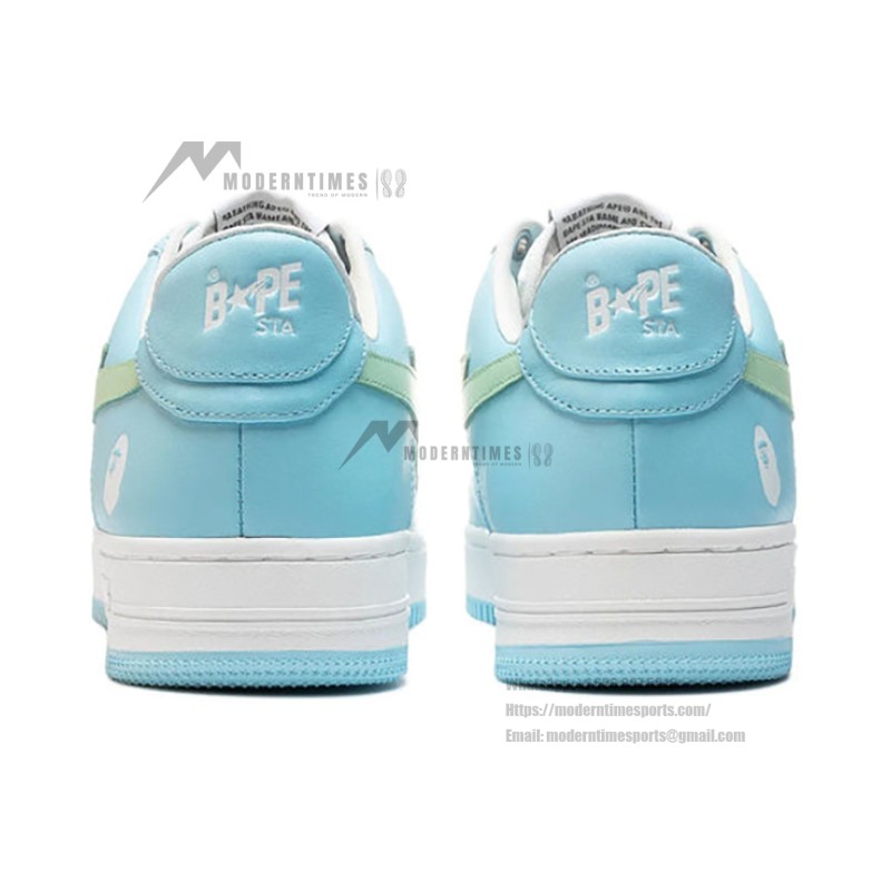 BAPE STA Pastel Blue and Mint Green Sneakers with Star Logo