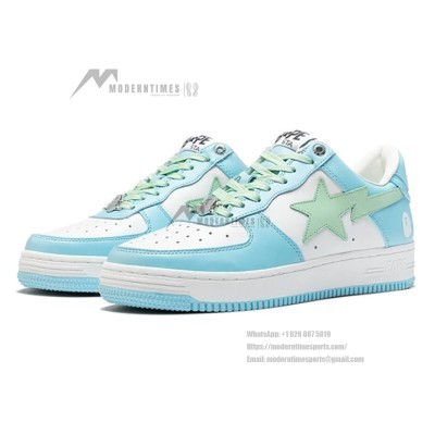 BAPE STA Pastel Blue & Mint Green Sneakers 1H70-191-005-BG | Fresh Spring-Summer Style