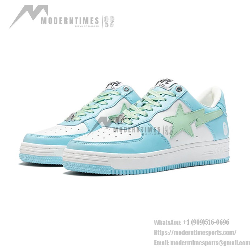 BAPE STA Pastell-Blau und Mintgrün Sneaker mit Sternlogo