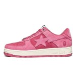 BAPE STA Pink Rose Suede Sneakers with Star Logo