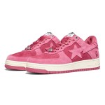 BAPE STA Pink Rose Suede Sneakers with Star Logo