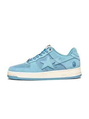 BAPE STA Himmelblau Wildleder-Sneaker 1H70-191-004-BLUE | Frischer Minimalistischer Streetwear-Look