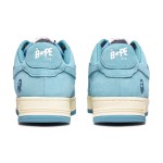 BAPE STA Sky Blue Suede Sneakers with Star Logo