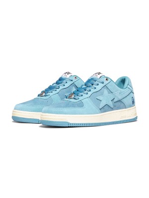 BAPE STA Himmelblau Wildleder-Sneaker 1H70-191-004-BLUE | Frischer Minimalistischer Streetwear-Look