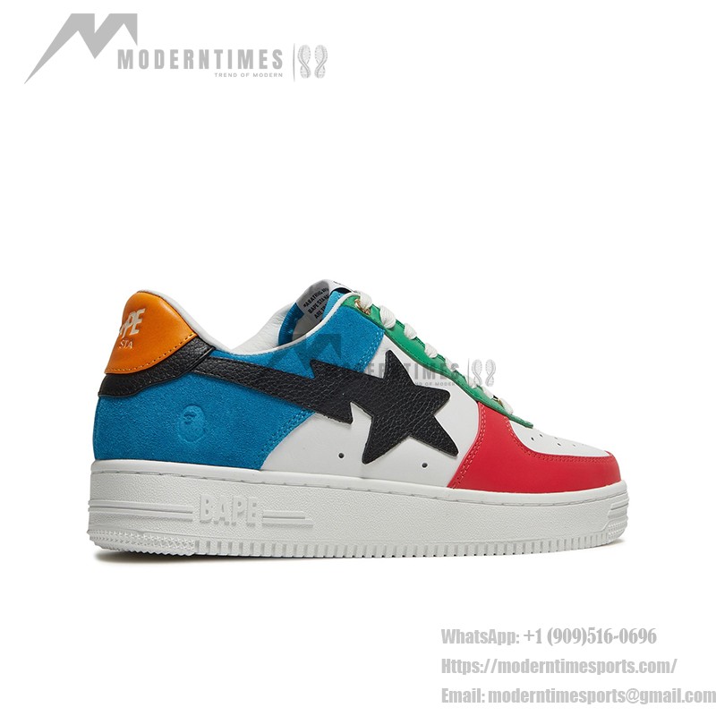 BAPE STA Tokyo Low Multicolor Sneakers with Vibrant Color Blocks