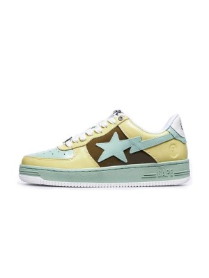 BAPE STA Gelb-Braun-Grün Sneaker 1I80-191-006-YGB | Frisches Streetwear-Design