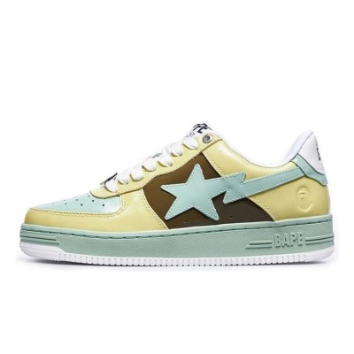 BAPE STA Yellow Brown Green Sneakers 1I80-191-006-YGB | Fresh Streetwear Design