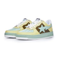 BAPE STA 옐로우 브라운 그린 스니커즈 1I80-191-006-YGB | 신선한 스트릿웨어 디자인