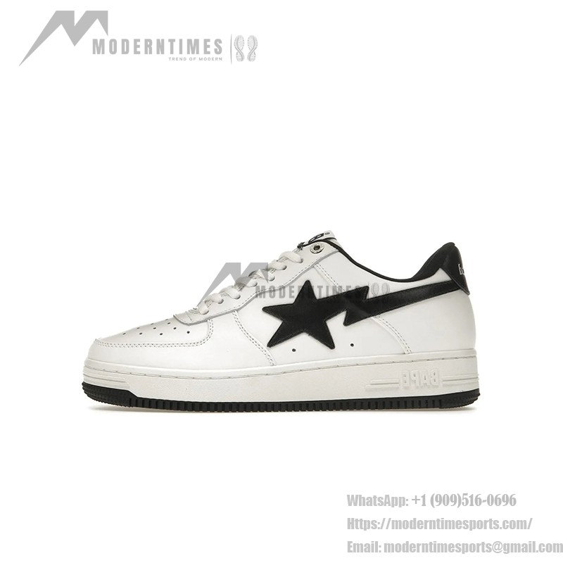 BAPE STA x JJJJound Black & White Sneakers with Minimalist Design