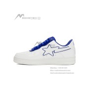 BAPE STA White & Navy Blue Sneakers 001FWJ302017I-NVY | Iconic Streetwear Essential