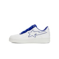 BAPE STA White & Navy Blue Sneakers 001FWJ302017I-NVY | Iconic Streetwear Essential