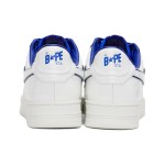 BAPE STA White & Navy Blue Sneakers with Signature Star Logo